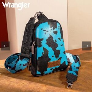 Wrangler Black and Blue Crossbody Bags